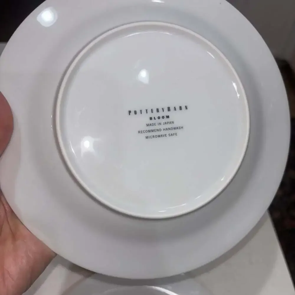 Pottery Barn Bloom Set of 6 Mixed Floral Salad Plates 8.5”